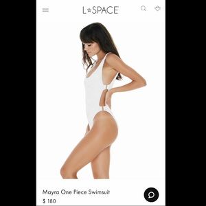 L*Space Mayra one piece **NEW WITH TAGS** white/10